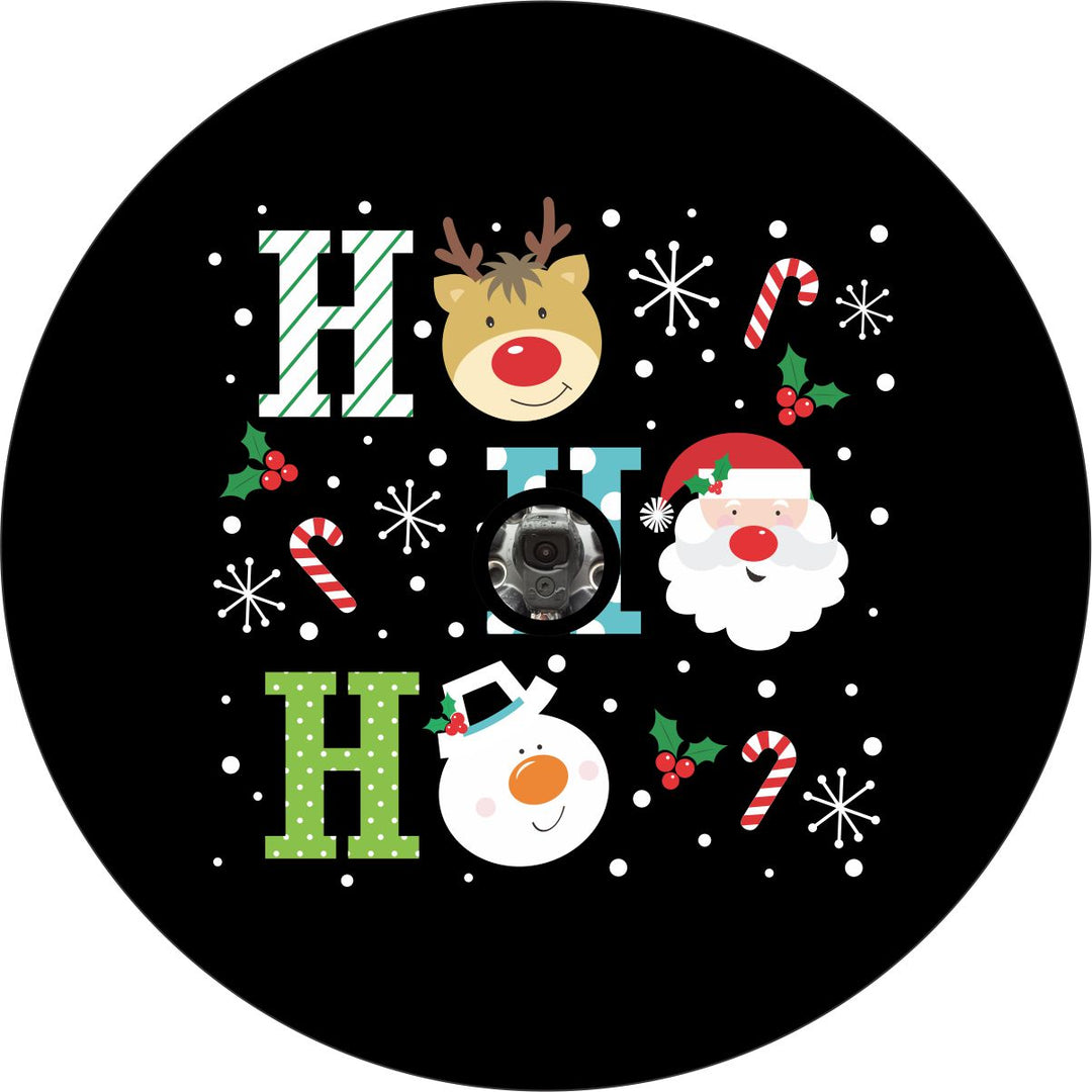 Ho Ho Ho Santa, Frosty, Rodolph Spare Tire Cover Jeep, Bronco, RV, Camper & More