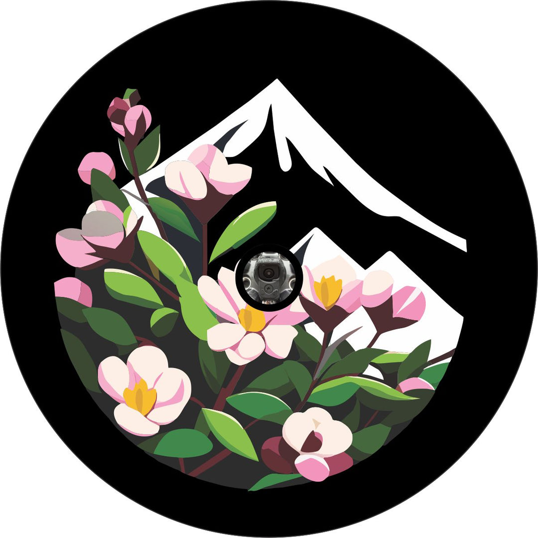 Mountain Laurel On A Mountain • Spare Tire Cover for Jeep, Bronco, Campers, RV, Vans, & More