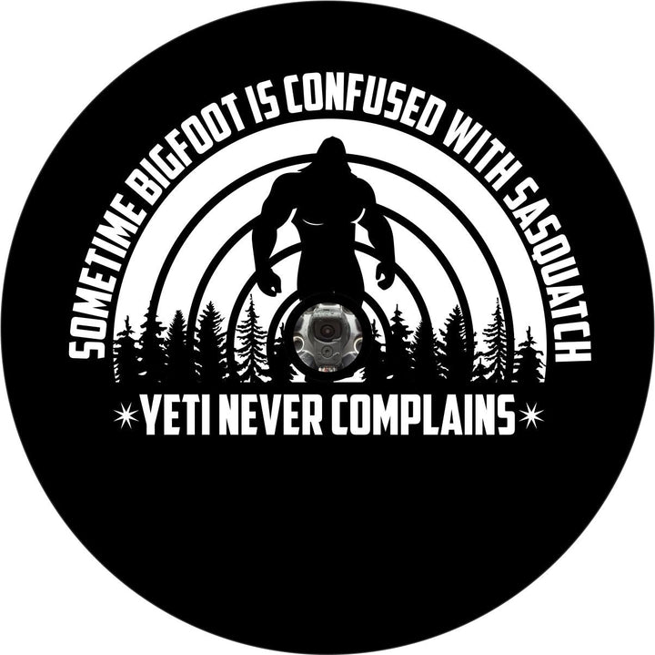 Bigfoot Sasquatch Yeti Funny Spare Tire Cover for Broncos, RVs, Jeeps, Campers and more