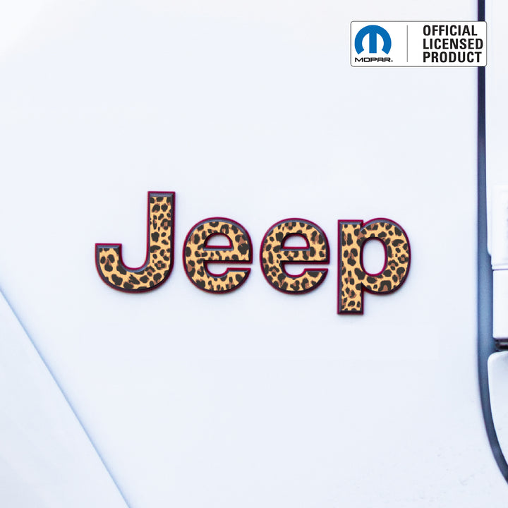 Jeep Emblem Overlay Decals – Animal Print Designs | Fits Wrangler JL, JK, TJ & YJ