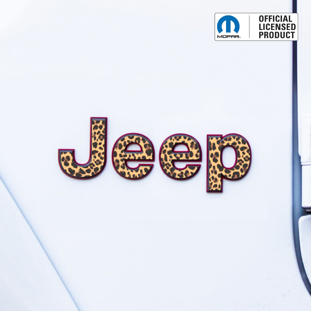 JEEP Wrangler Emblem Overlay Decal Set | Fits JL, JK, TJ &amp; YJ | Wrangler JL (2018+) | Orange Plaid | Matte | Decal
