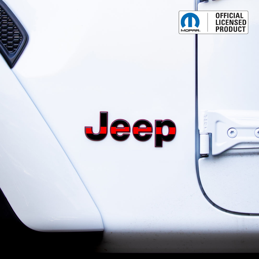 Jeep Emblem Overlay Decals – American Flag Print | Fits Wrangler JL, JLU, JK, JKU, TJ, YJ