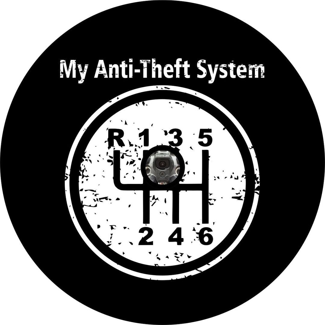 My Anti-Theft System Manual Transmission Stick Shift - Spare Tire Cover for Jeep, Bronco, & More