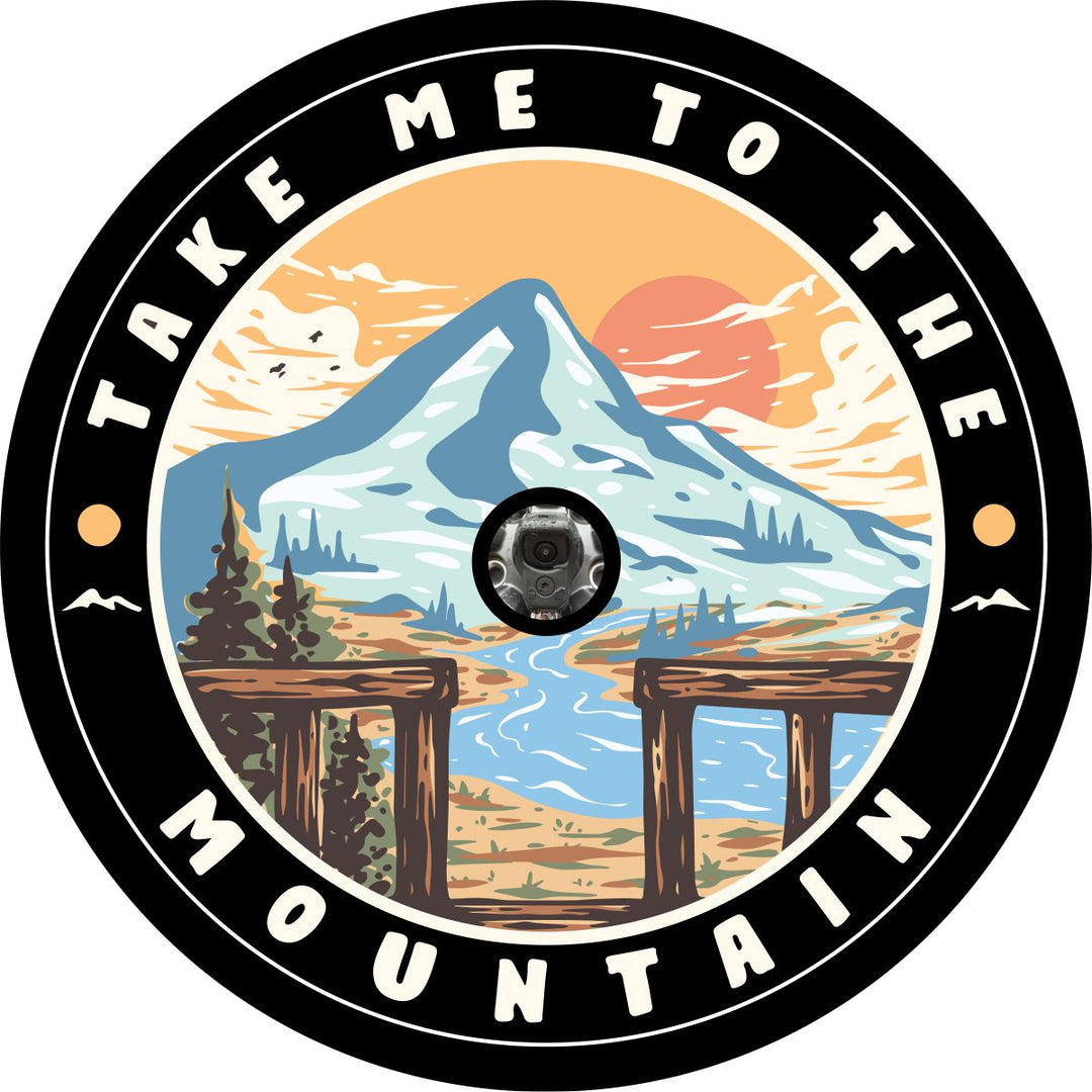 Take me to the Mountain River Landscape - Custom Spare Tire Cover