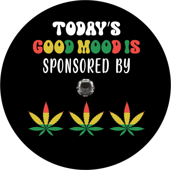 Todays Good Mood Rasta Inspired Spare Tire Cover Design for Jeeps, Broncos, RV, camper, trailer, and more