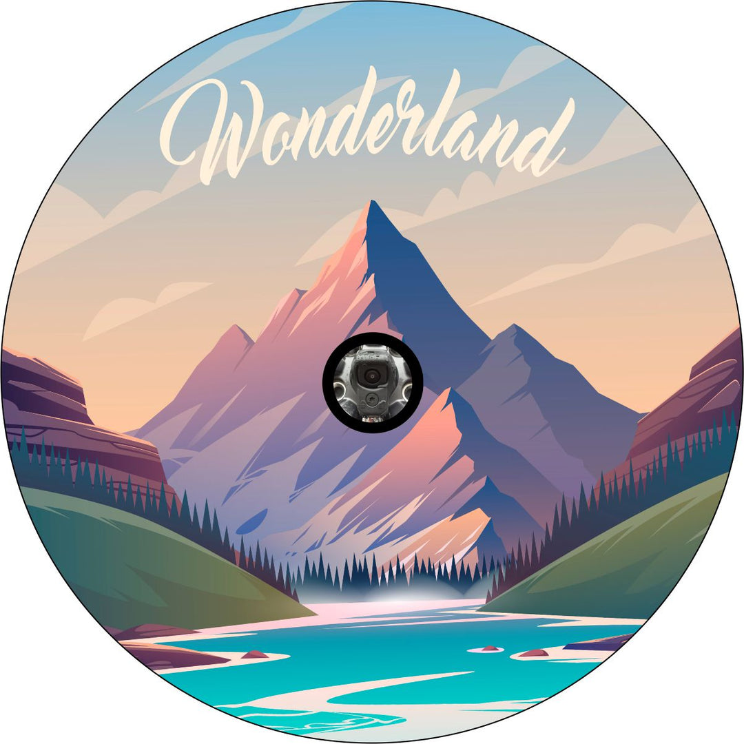 Wonderland Mountain Landscape Spare Tire Cover