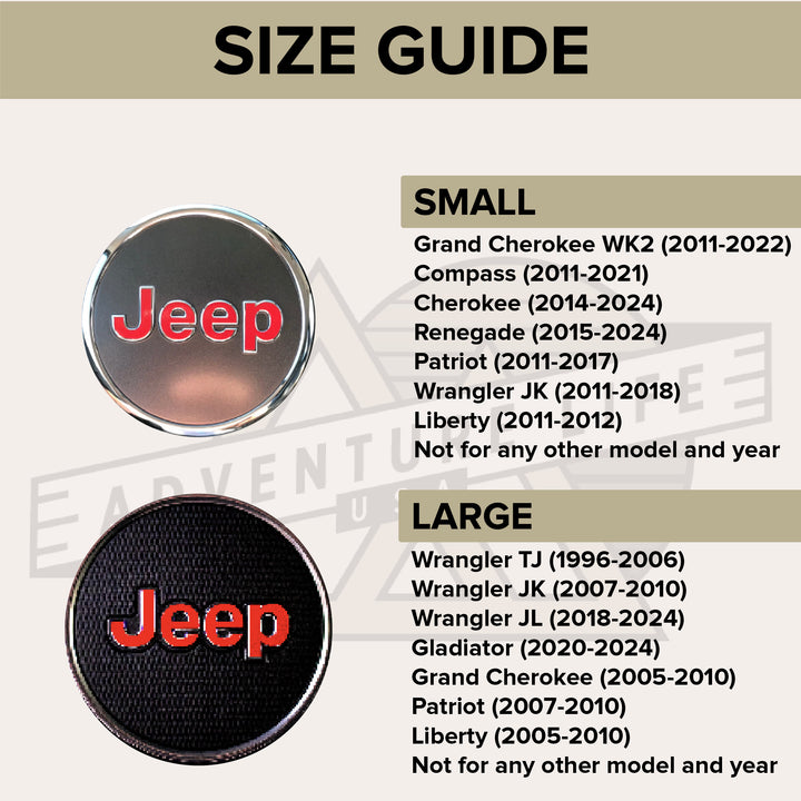 JEEP Steering Wheel Emblem Overlay Decal | Topographic Map Print