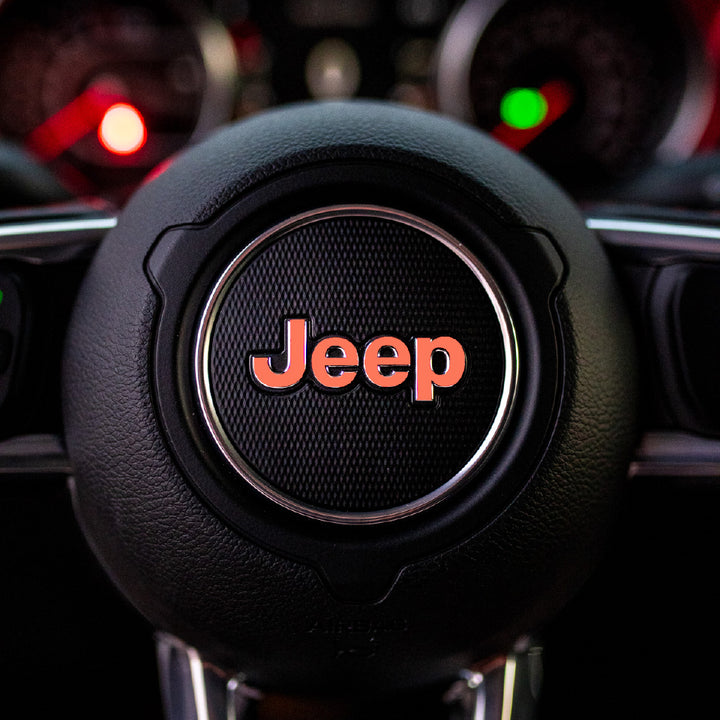JEEP Steering Wheel Emblem Overlay Decal – Solid Colors