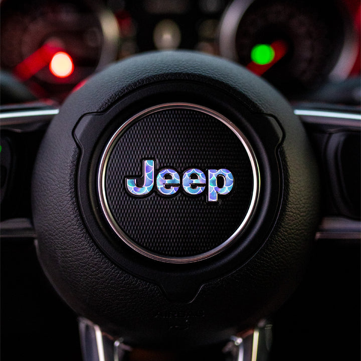 JEEP Steering Wheel Emblem Overlay Decal – Animal Print Designs