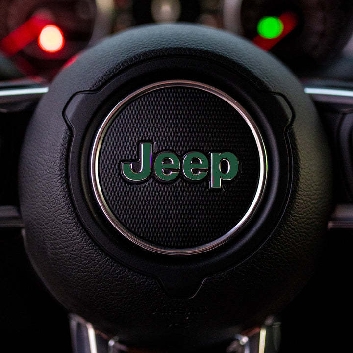 JEEP Steering Wheel Emblem Overlay Decal – Solid Colors