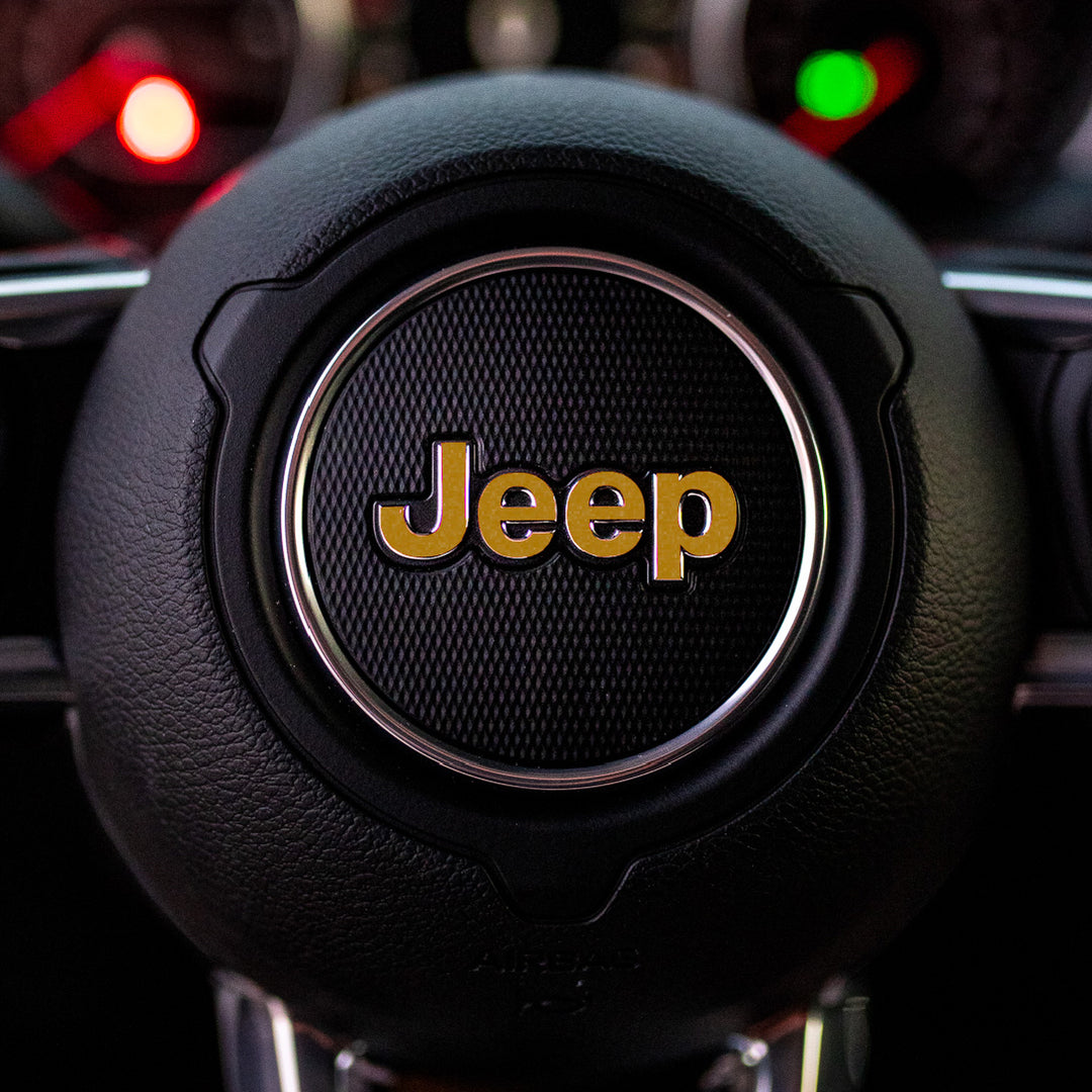 JEEP Steering Wheel Emblem Overlay Decal – Solid Colors