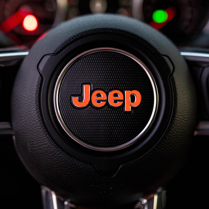 JEEP Steering Wheel Emblem Overlay Decal – Solid Colors