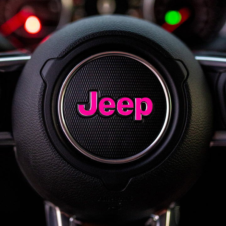 JEEP Steering Wheel Emblem Overlay Decal – Solid Colors