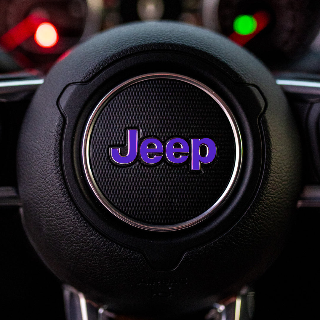 JEEP Steering Wheel Emblem Overlay Decal – Solid Colors