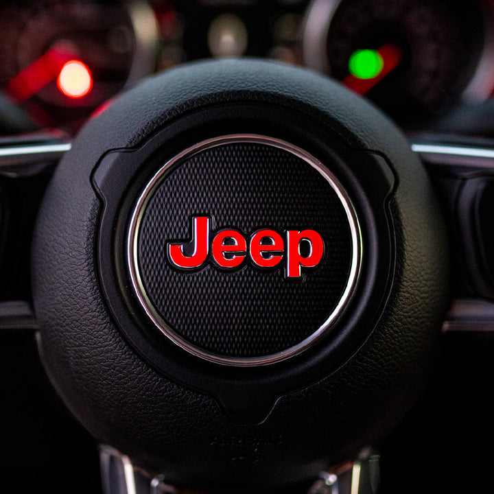 JEEP Steering Wheel Emblem Overlay Decal – Solid Colors