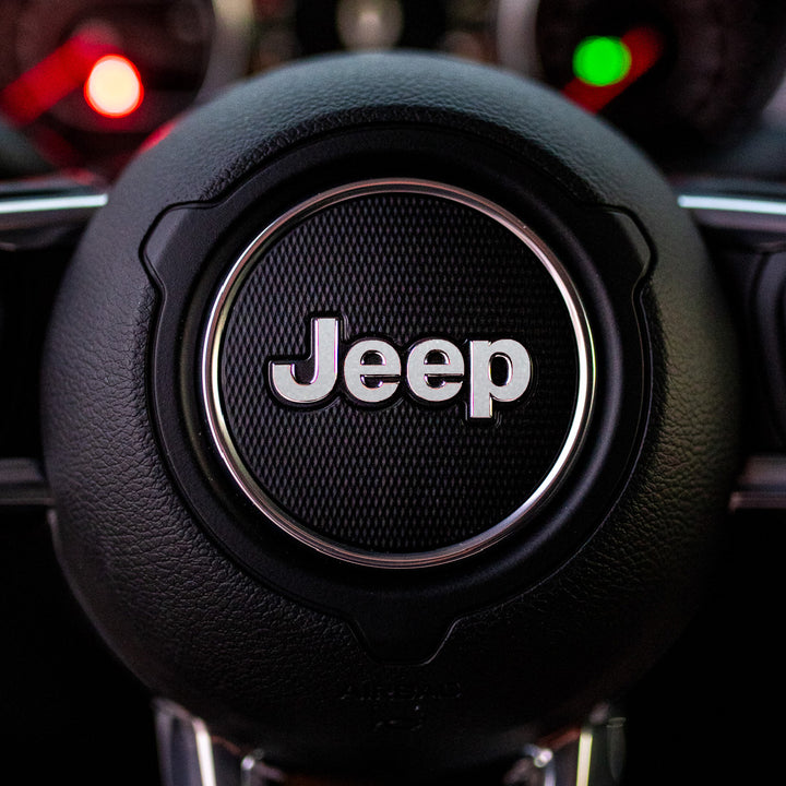 JEEP Steering Wheel Emblem Overlay Decal – Solid Colors