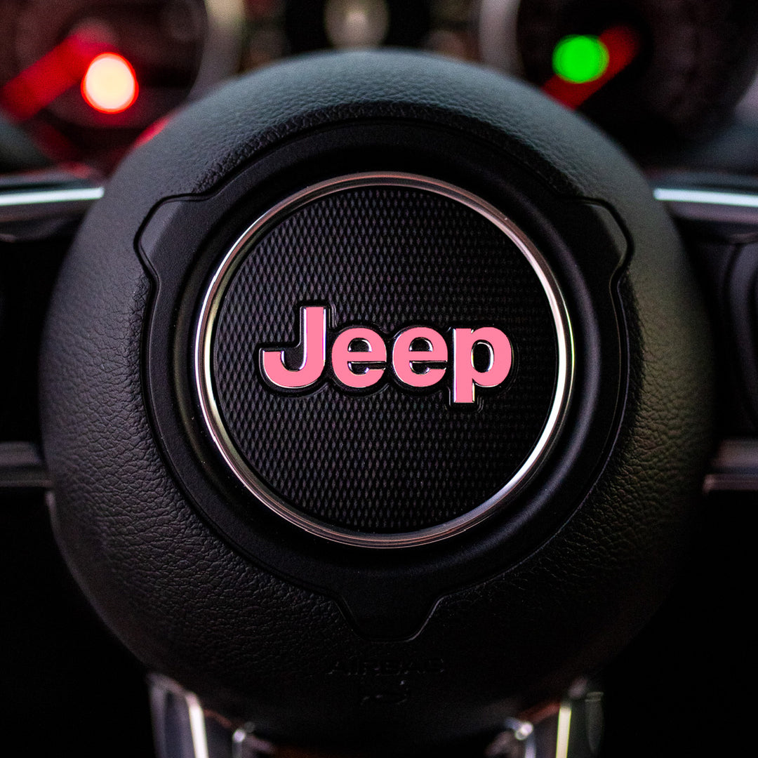 JEEP Steering Wheel Emblem Overlay Decal – Solid Colors