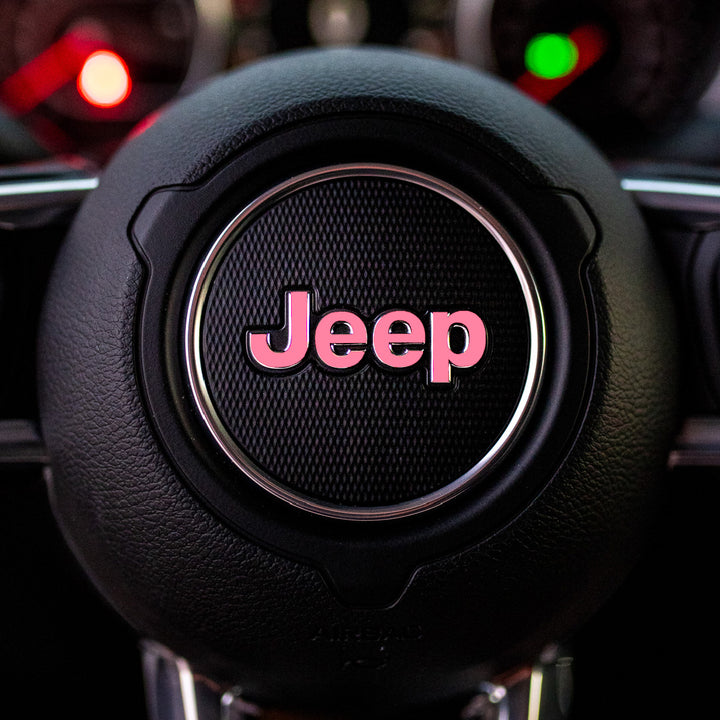 JEEP Steering Wheel Emblem Overlay Decal – Solid Colors