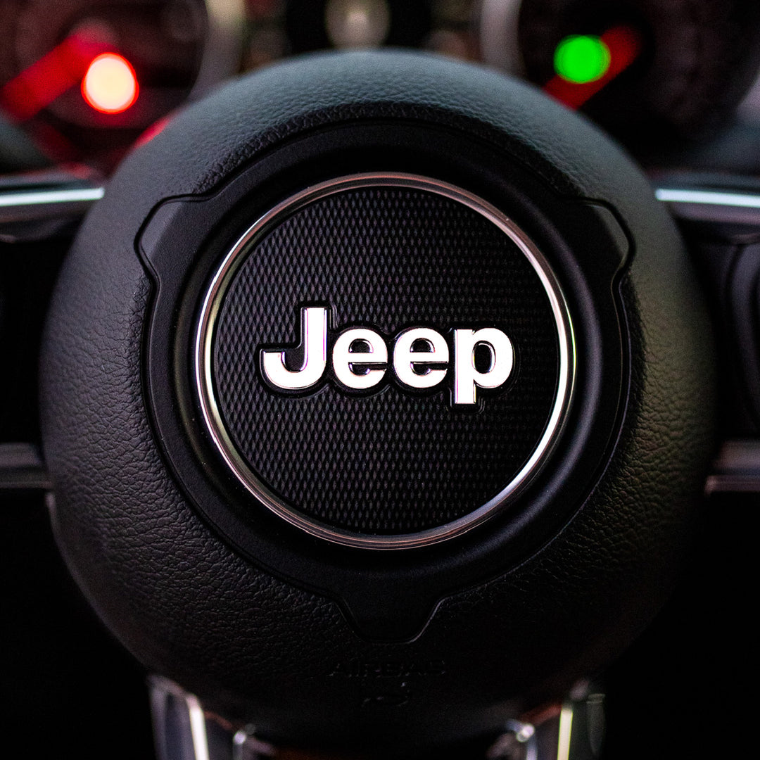 JEEP Steering Wheel Emblem Overlay Decal – Solid Colors