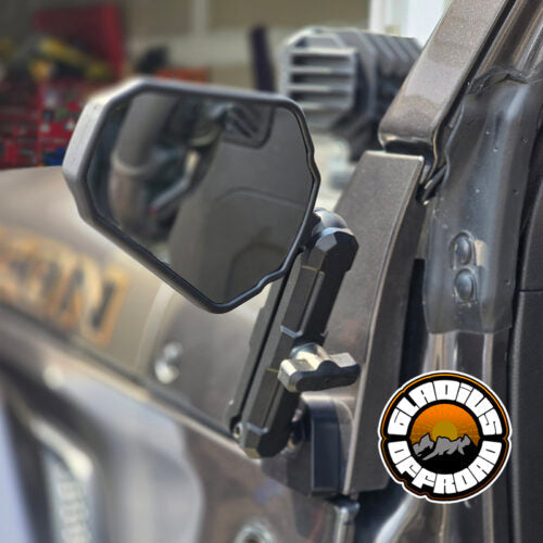 "Doors Off" Mirror Brackets for Gladiator Wrangler JL / JT - Mirrors Not Included