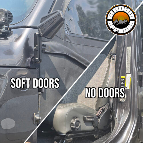 "Doors Off" Mirror Brackets for Gladiator Wrangler JL / JT - Mirrors Not Included