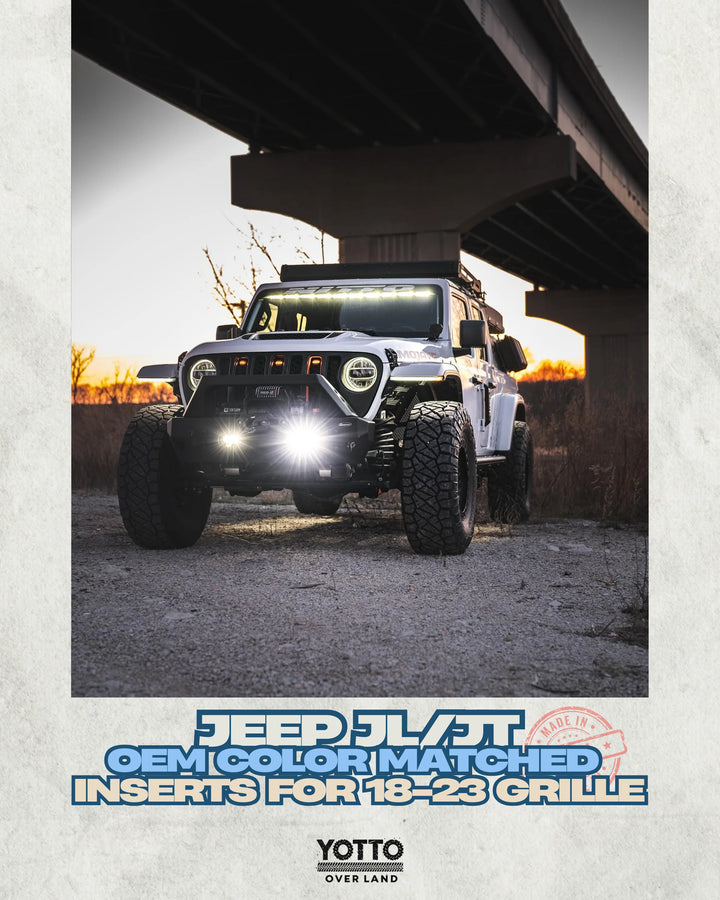 Grille Inserts Color Matched for 18-23 Wrangler JL Gladiator JT
