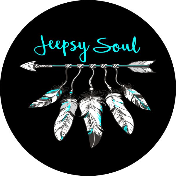 Jeepsy Soul Boho Feather + Arrow Spare Tire Cover for Jeep