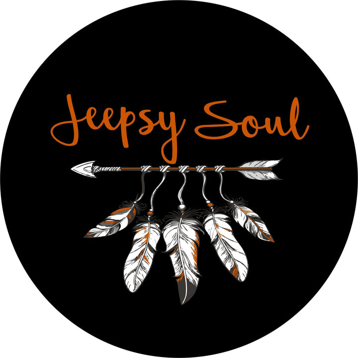 Jeepsy Soul Boho Feather + Arrow Spare Tire Cover for Jeep