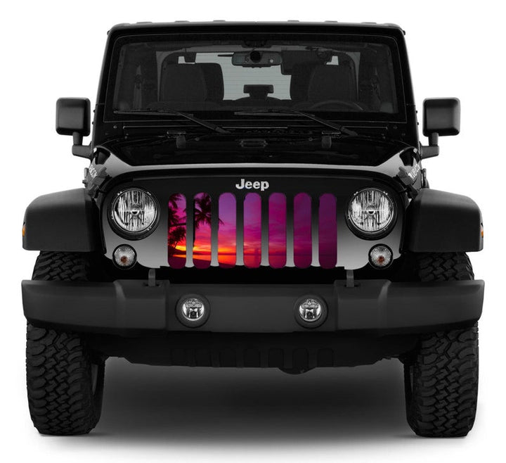 Just Beachy Tropical Paradise Jeep Grille Insert