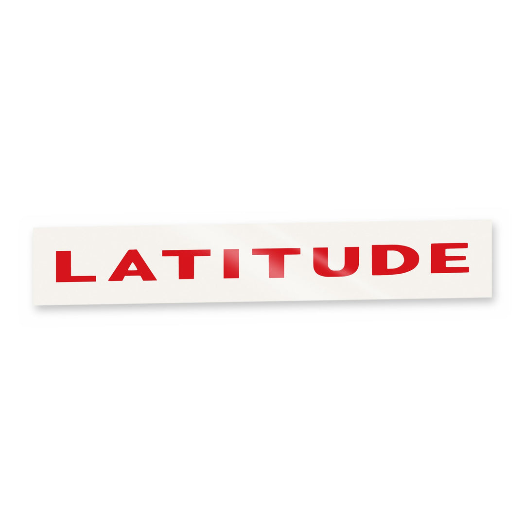 LATITUDE Tailgate Emblem Overlay Decal | Fits 2014–2021 Jeep Cherokee &amp; 2015–2022 Jeep Renegade (Excludes Latitude Plus) | Matte Black | | | Decal