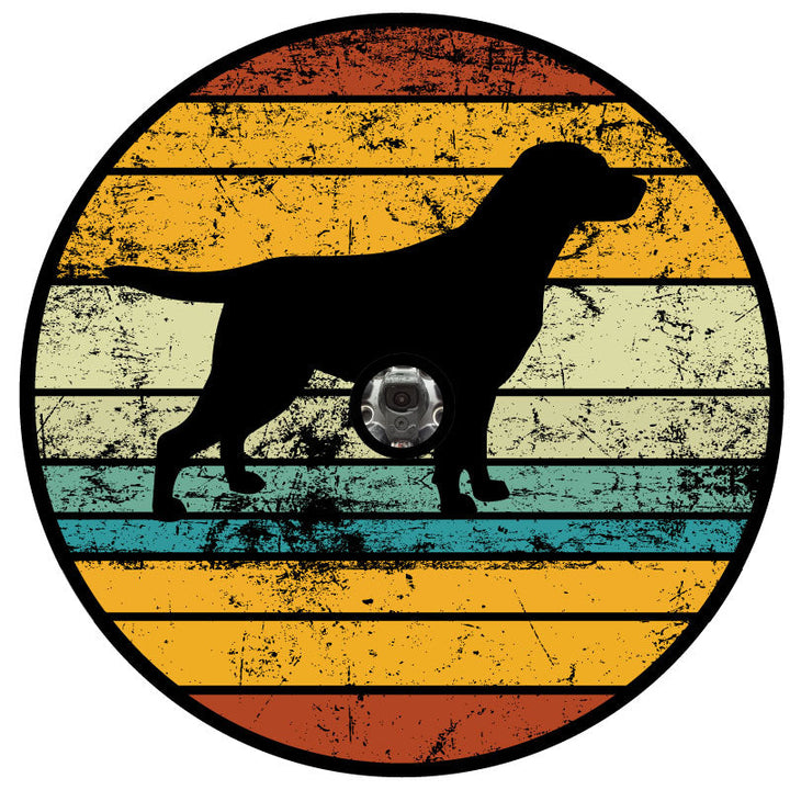 Vintage Labrador Retriever Spare Tire Cover for Jeep, RV, Camper, & More