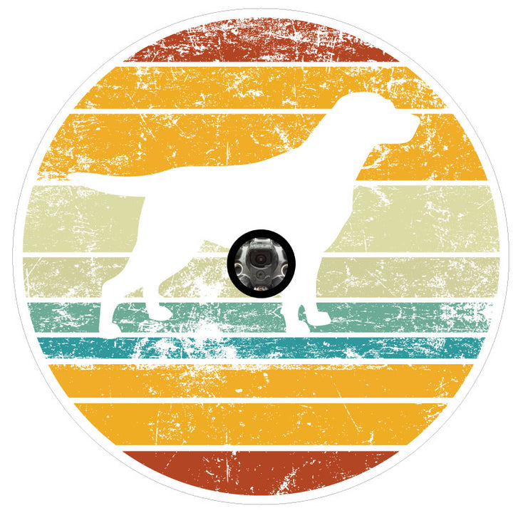 Vintage Labrador Retriever Spare Tire Cover for Jeep, RV, Camper, & More