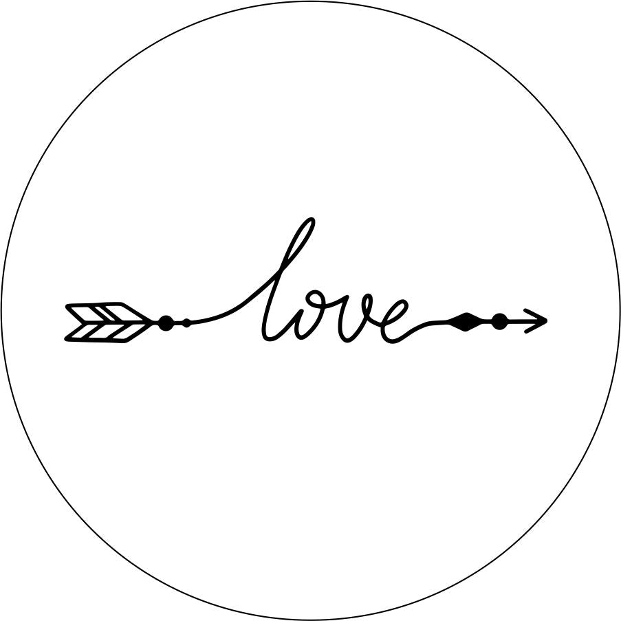 Love Arrow Spare Tire Cover for Bronco, RV, Camper, Jeep, Trailer, and More