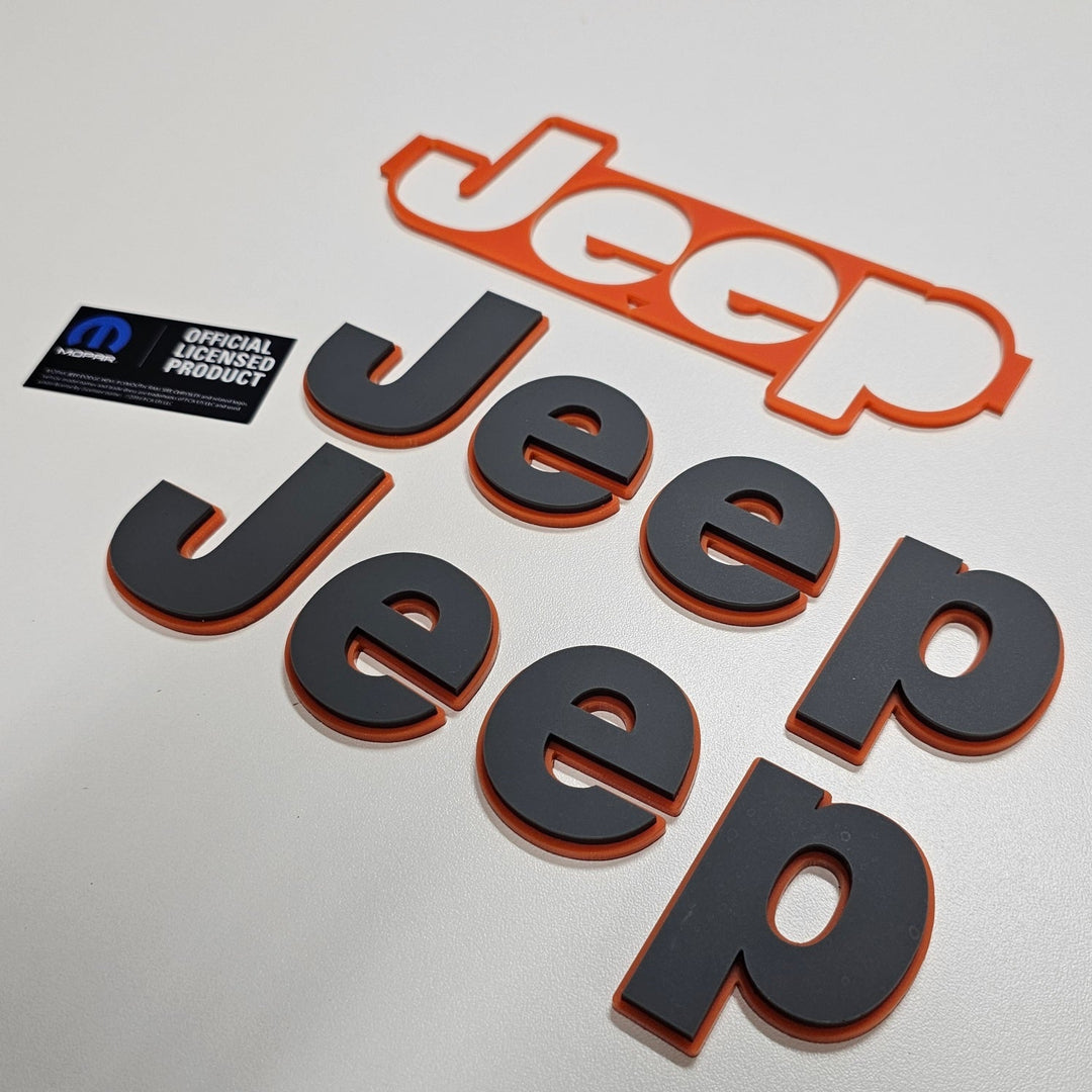 Jeep Wrangler/Gladiator Fender Emblems - PAIR L/R Sides - Two Color Stacked