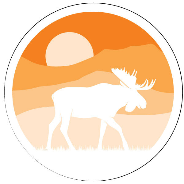 Moose & Mountains Silhouette Spare Tire Cover