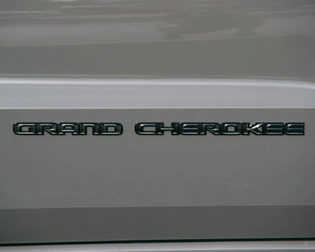 GRAND CHEROKEE Door Emblem Overlay Decals – Solid Color | Fits 2017-2022 Grand Cherokee WK2