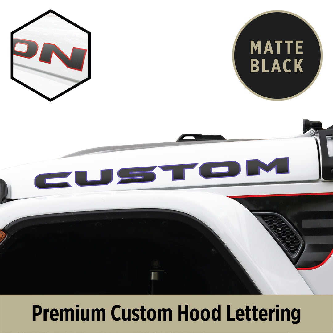 Premium Hood Lettering | Set of 2