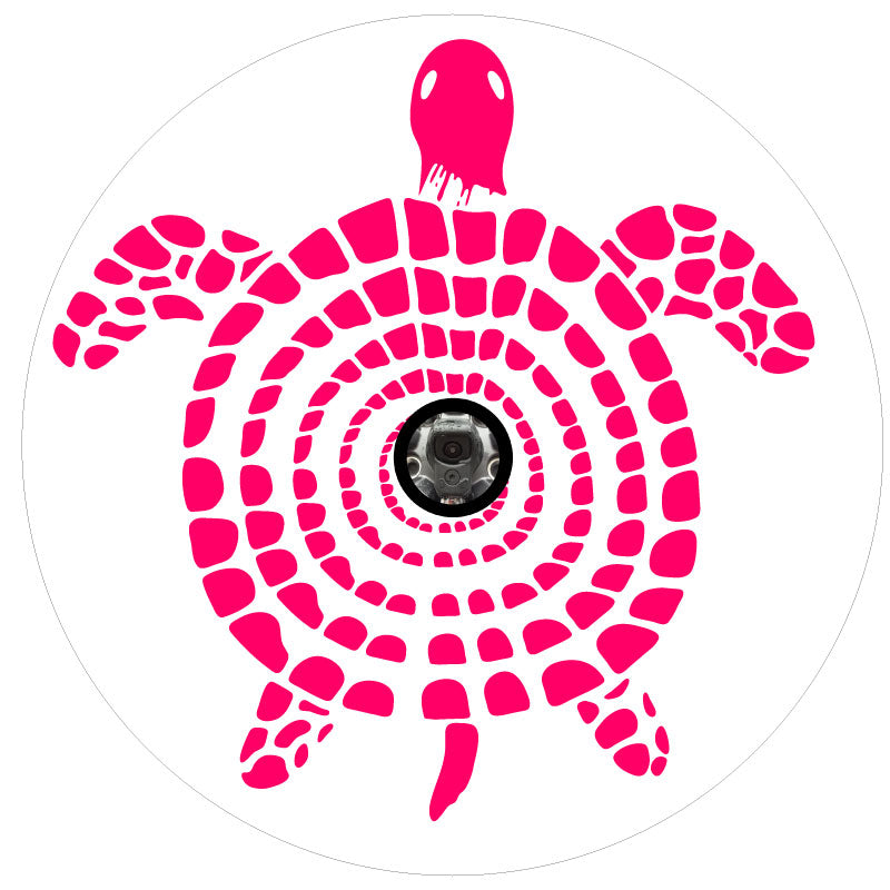 Sea Turtle - Pink Spare Tire Cover