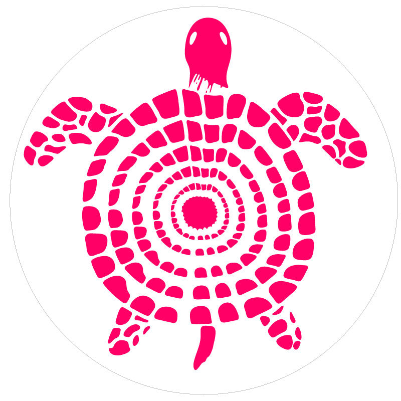 Sea Turtle - Pink Spare Tire Cover