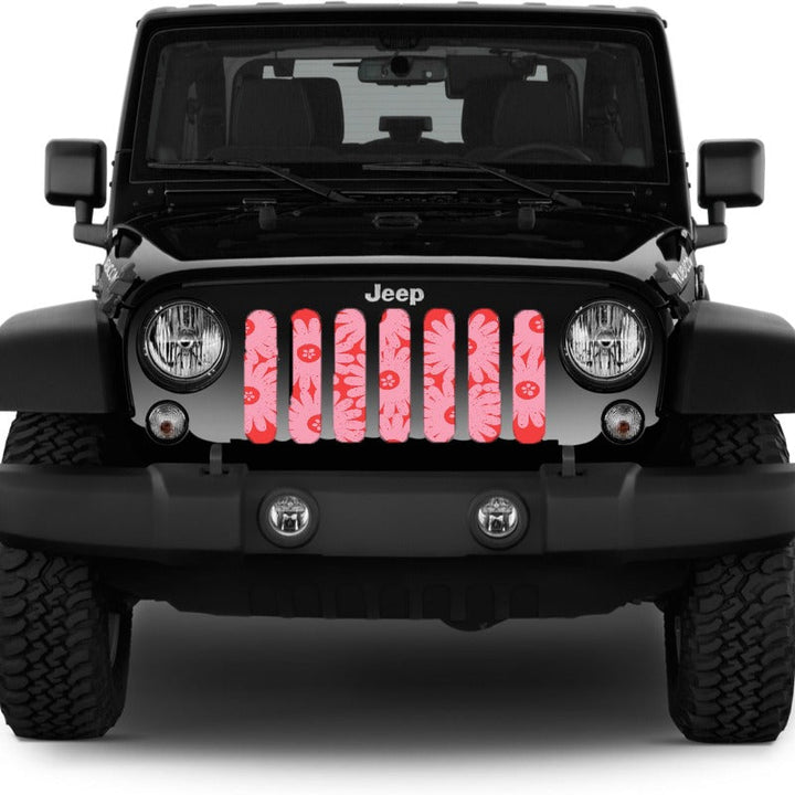 Pink Flowers Grille Insert