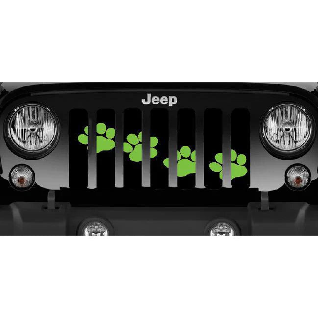 Puppy Dog Paw Prints Jeep Grille Insert  (ANY COLOR )