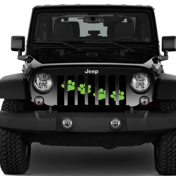 Puppy Dog Paw Prints Jeep Grille Insert  (ANY COLOR )