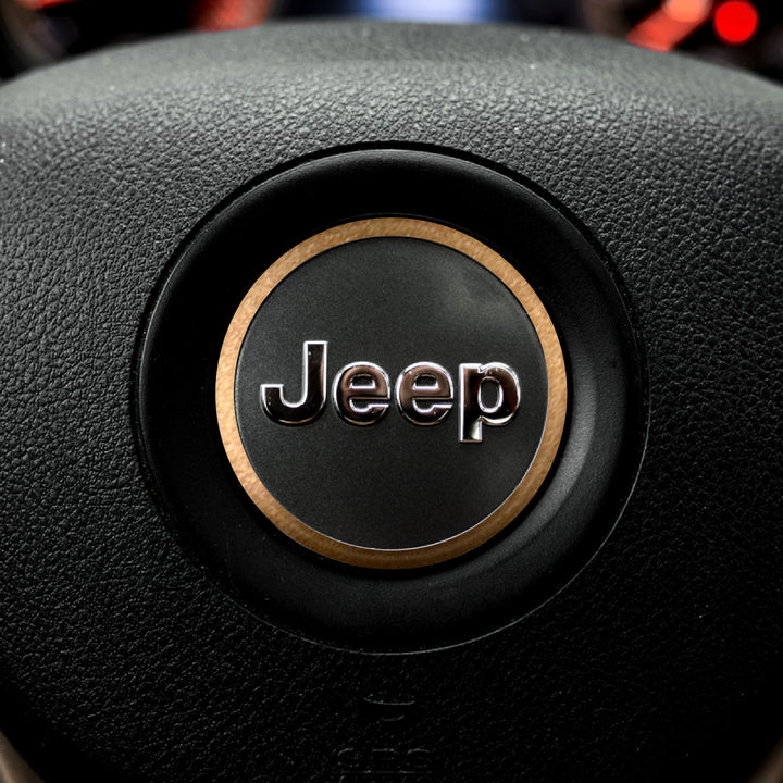 Center Ring Steering Wheel Vinyl Overlay Cover for Jeep | Fits Jeep Models | 2011-2022 Grand Cherokee WK2 | 392 Metallic Bronze | | Decal