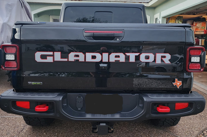 Laser Cut Acrylic Jeep "Gladiator" Tailgate Emblem