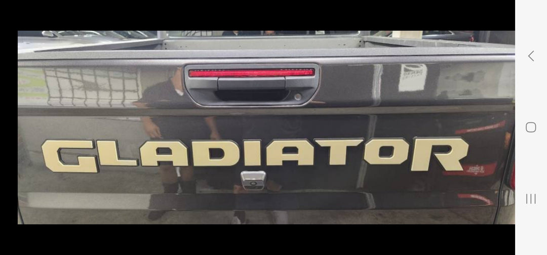 Laser Cut Acrylic Jeep "Gladiator" Tailgate Emblem