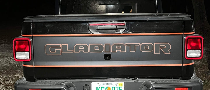 Laser Cut Acrylic Jeep "Gladiator" Tailgate Emblem