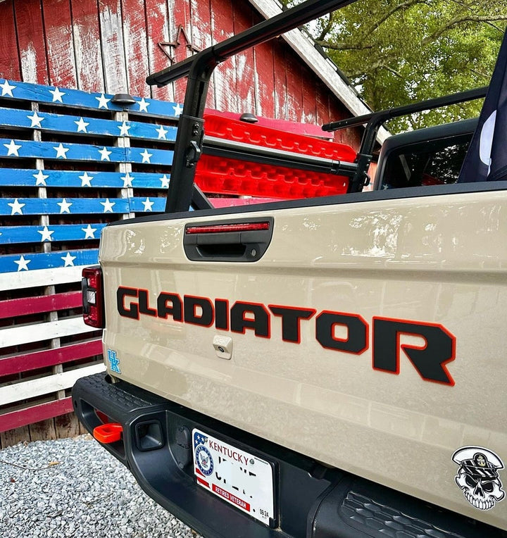 Laser Cut Acrylic Jeep "Gladiator" Tailgate Emblem