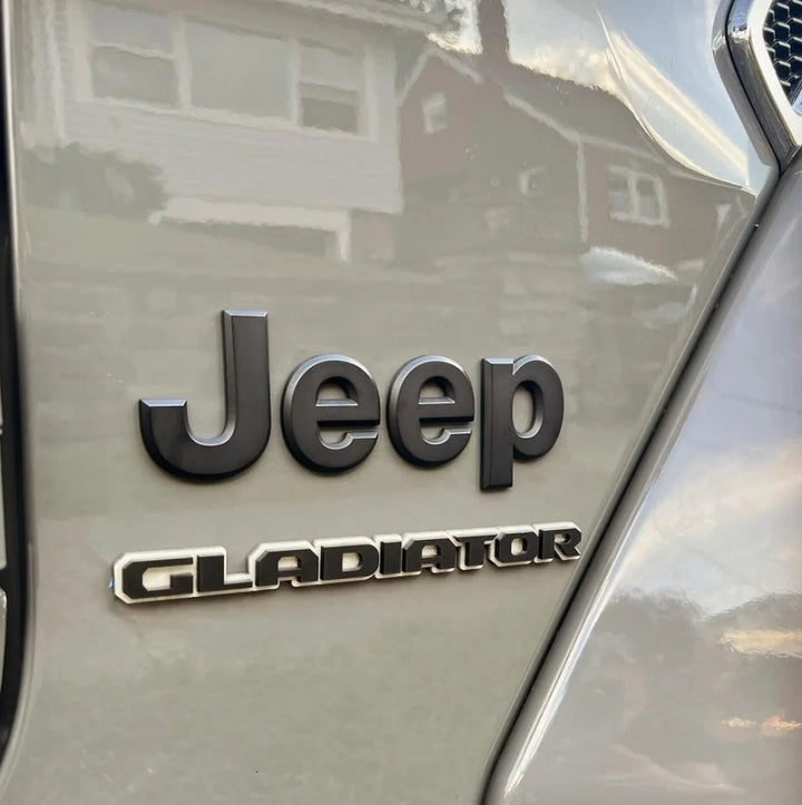 Laser Cut Acrylic Jeep "Gladiator" Fender Emblem