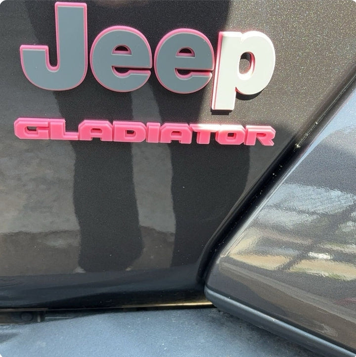 Laser Cut Acrylic Jeep "Gladiator" Fender Emblem