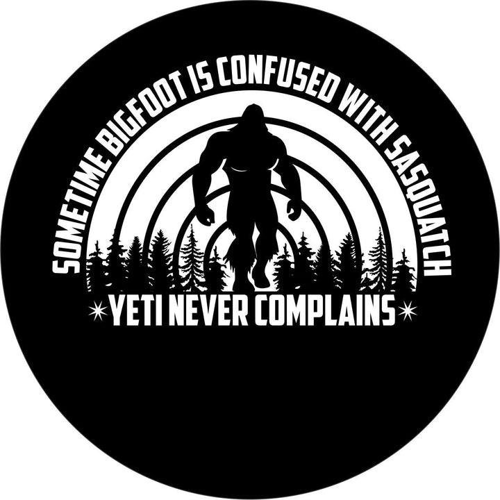 Bigfoot Sasquatch Yeti Funny Spare Tire Cover for Broncos, RVs, Jeeps, Campers and more